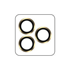 TOTUDESIGN AB-061 Golden Shield Series Metal Frame Camera Lens Film, For iPhone 14 Pro/14 Pro Max