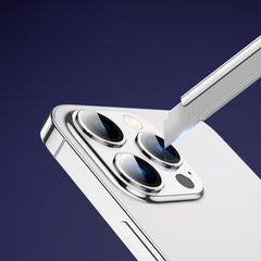 TOTUDESIGN AB-061 Golden Shield Series Metal Frame Camera Lens Film, For iPhone 14 Pro/14 Pro Max