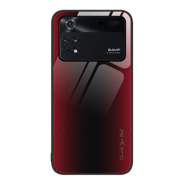 Texture Gradient Glass TPU Phone Case, For Xiaomi Poco M4 Pro, For Xiaomi Poco M4 Pro 5G, For Xiaomi Poco X4 Pro 5G, For Xiaomi Redmi 10C