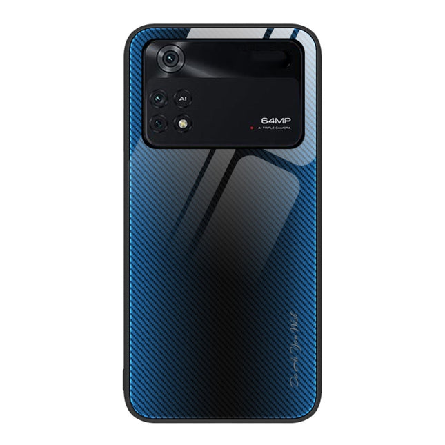 Texture Gradient Glass TPU Phone Case, For Xiaomi Poco M4 Pro, For Xiaomi Poco M4 Pro 5G, For Xiaomi Poco X4 Pro 5G, For Xiaomi Redmi 10C