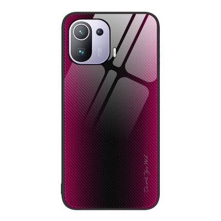 Texture Gradient Glass TPU Phone Case, For Xiaomi Redmi Note 11T Pro, For Xiaomi 11T Pro, For Xiaomi Mi 11 Ultra, For Xiaomi 12 Pro