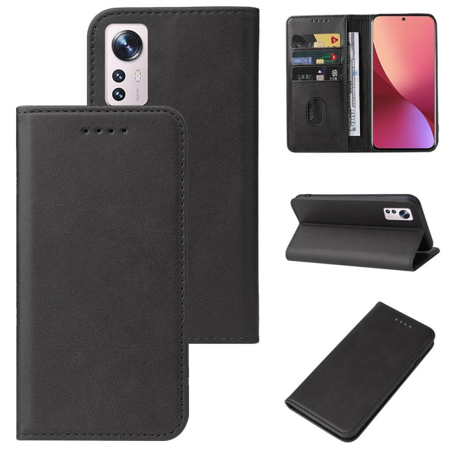 Magnetic Closure Leather Phone Case, For Xiaomi 11T / 11T Pro, For Xiaomi 12, For Xiaomi 12 5G, For Xiaomi 12 Pro Dimensity, For Xiaomi 12S, For Xiaomi 12S Pro, For Xiaomi 12X
