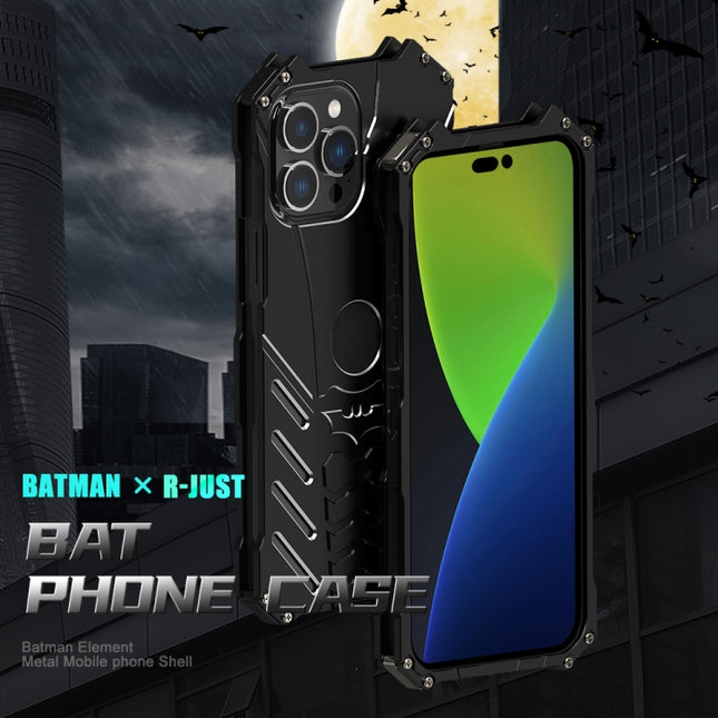 R-JUST Funda protectora de metal para teléfono móvil Batman, para iPhone 14, para iPhone 14 Plus, para iPhone 14 Pro, para iPhone 14 Pro Max