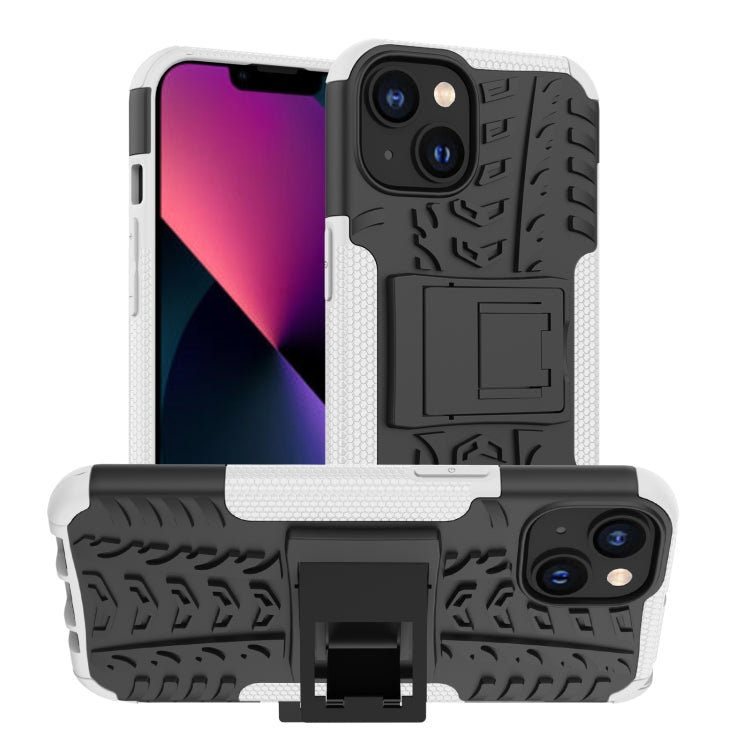 Tire Texture TPU + PC Phone Case with Holder, For iPhone 14, For iPhone 14 Plus, For iPhone 14 Pro
