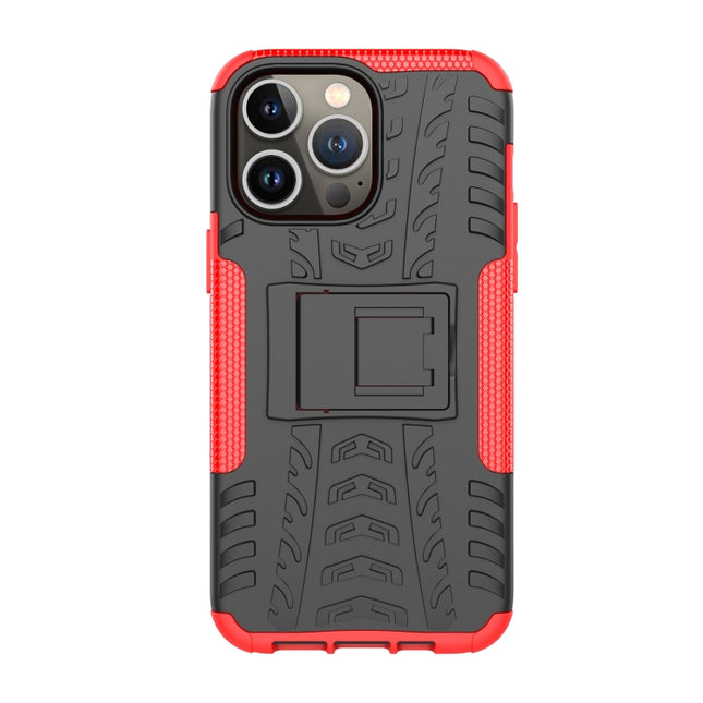 Tire Texture TPU + PC Phone Case with Holder, For iPhone 14 Pro Max