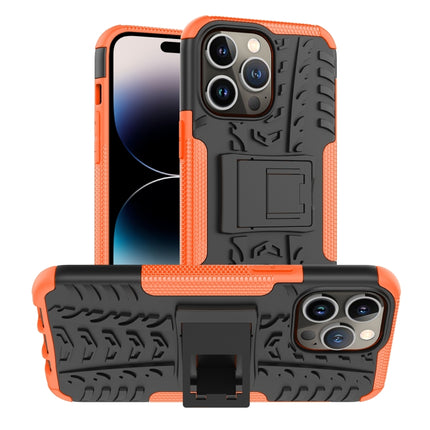 Tire Texture TPU + PC Phone Case with Holder, For iPhone 14 Pro Max
