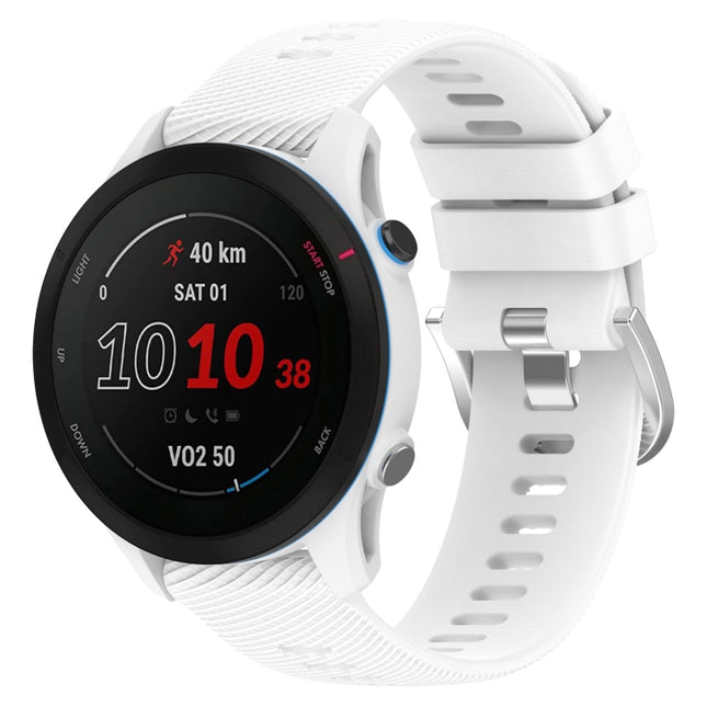 18mm Cross Textured Silicone Watch Band, For Garmin Forerunner255S