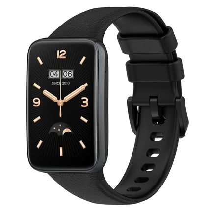 Litchi Texture Leather Watch Band, For Xiaomi Mi Band 7 Pro
