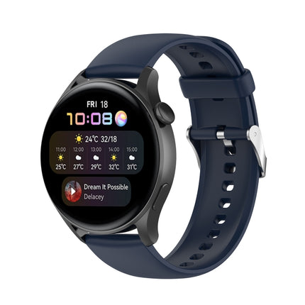 Solid Color Soft Silicone Watch Band, For Huawei Watch3 Pro New