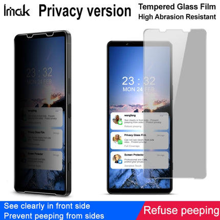 imak HD Anti-spy Tempered Glass Protective Film, For Sony Xperia 1 IV / 1 III, For Sony Xperia 10 IV / 10 III