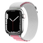 For Apple Watch Series 8&7 45mm / SE 2&6&SE&5&4 44mm / 3&2&1 42mm / Gray + Pink