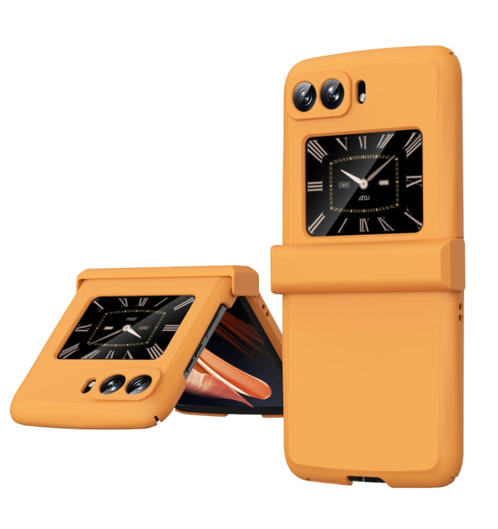 Skin Feel Macaron Three-piece Set Hinge Phone Case, For Motorola Moto Razr 2022