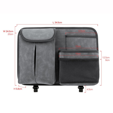 2 PCS Car Seat Back Hanging Bag Sheepskin Leather Storage Bag With Hook
