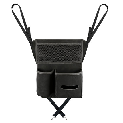 2 PCS Car Center Console Hanging Bag Sheepskin Leather Storage Bag