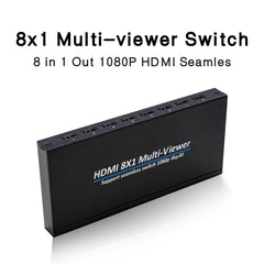 NK-818 HDMI 8x1 Multi-Viewer Supports Seamless Switch 1080P, US Plug, 8 x 1, US Plug