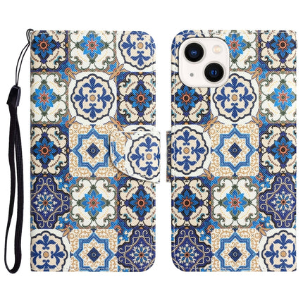 Colored Drawing Leather Phone Case, For iPhone 14
