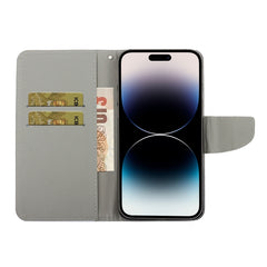 Colored Drawing Leather Phone Case, For iPhone 14 Pro