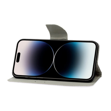 Colored Drawing Leather Phone Case, For iPhone 14 Pro