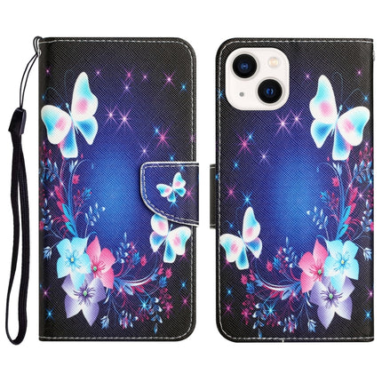 Colored Drawing Leather Phone Case, For iPhone 13