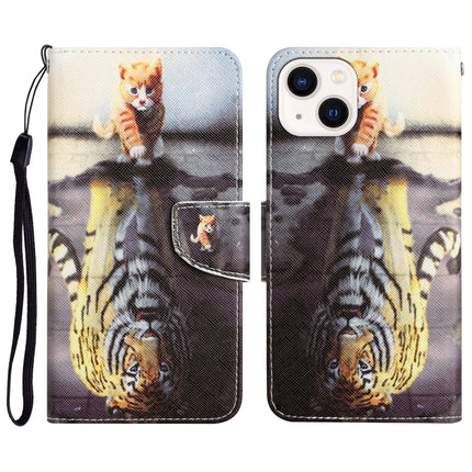 Colored Drawing Leather Phone Case, For iPhone 13