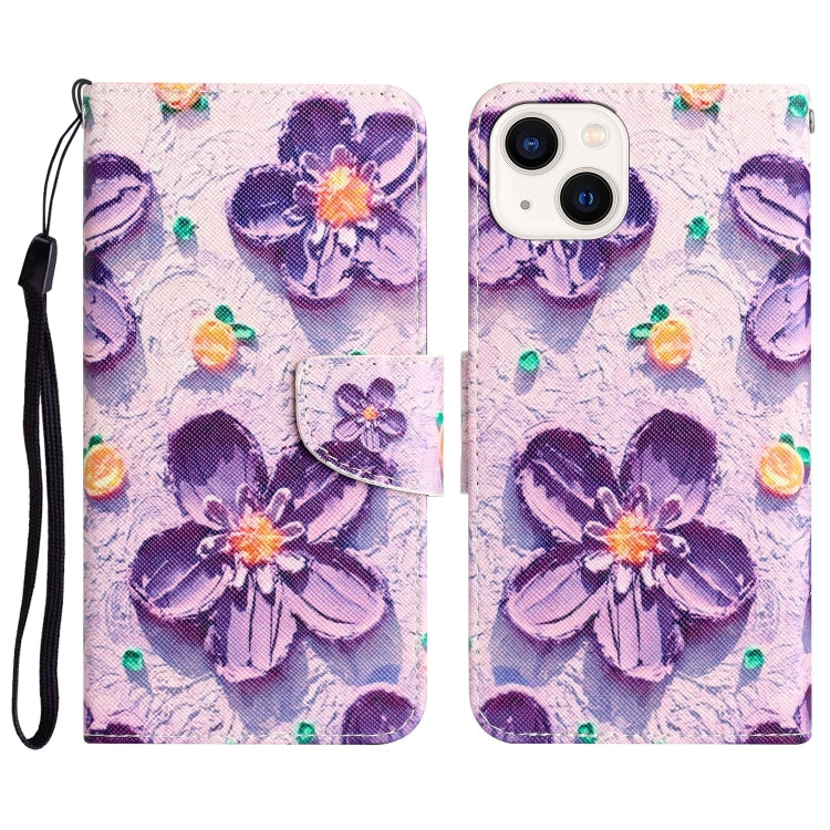 Colored Drawing Leather Phone Case, For iPhone 13 mini