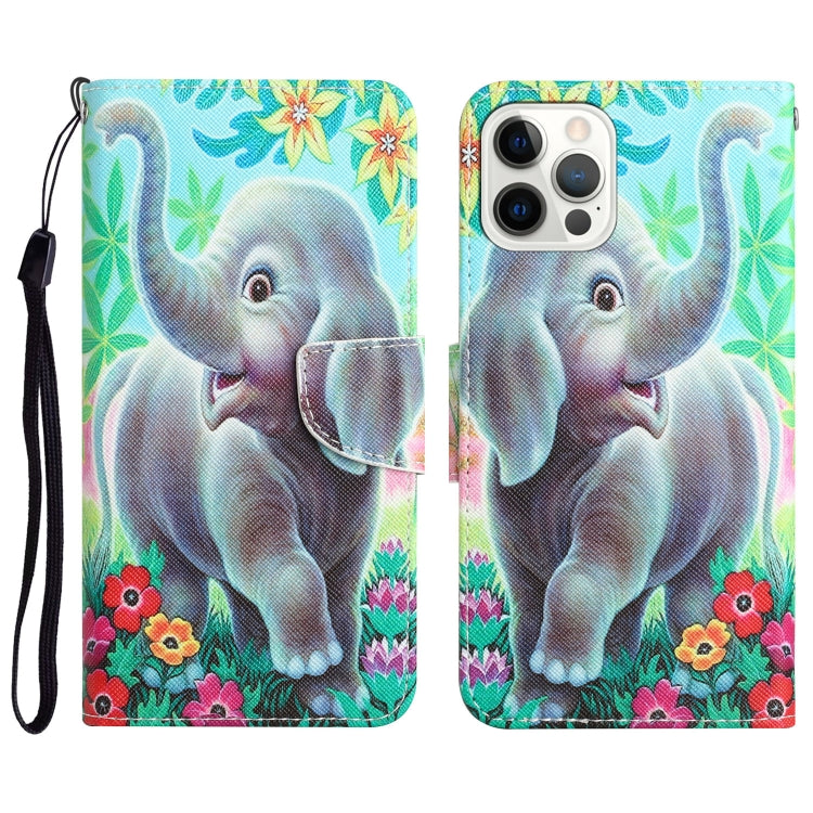 Colored Drawing Leather Phone Case, For iPhone 13 Pro