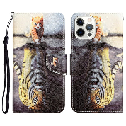 Colored Drawing Leather Phone Case, For iPhone 13 Pro Max