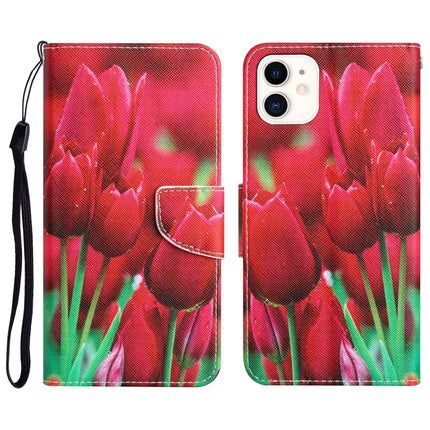 Colored Drawing Leather Phone Case, For iPhone 12 mini