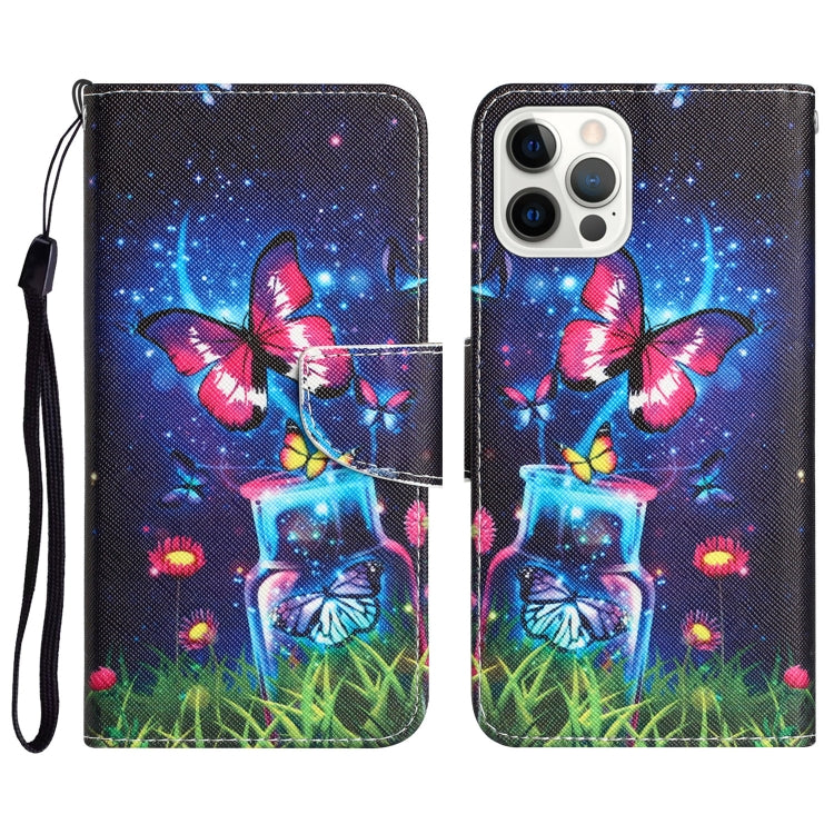 Colored Drawing Leather Phone Case, For iPhone 12 / 12 Pro