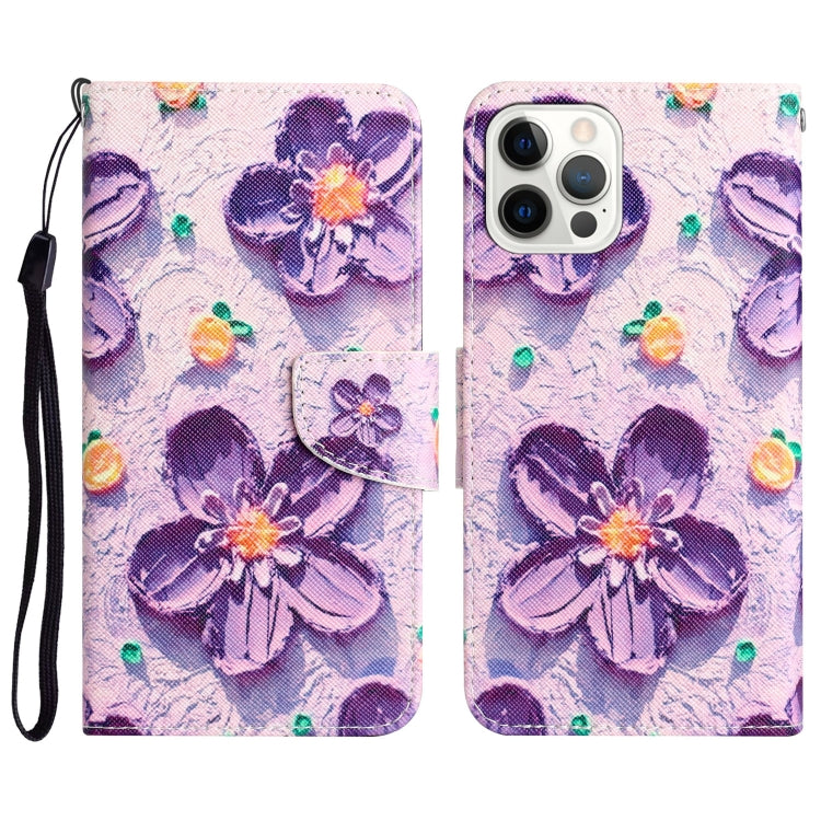Colored Drawing Leather Phone Case, For iPhone 12 / 12 Pro