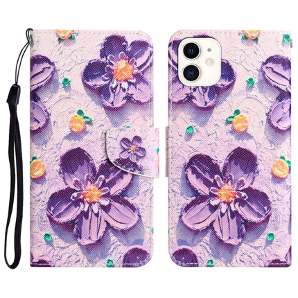 Colored Drawing Leather Phone Case, For iPhone 11