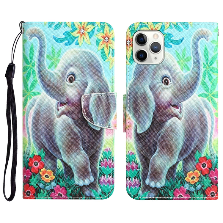Colored Drawing Leather Phone Case, For iPhone 11 Pro