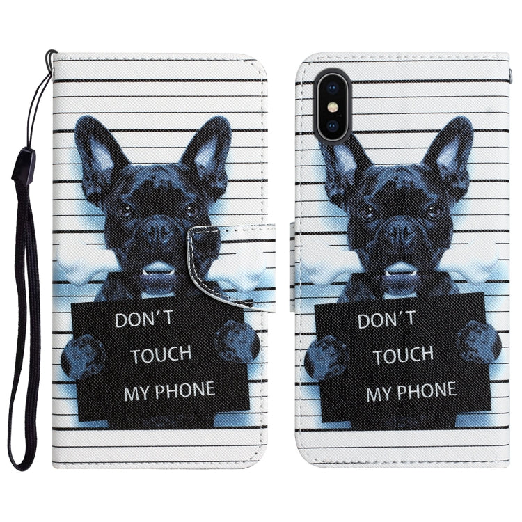 Colored Drawing Leather Phone Case, For iPhone XS Max