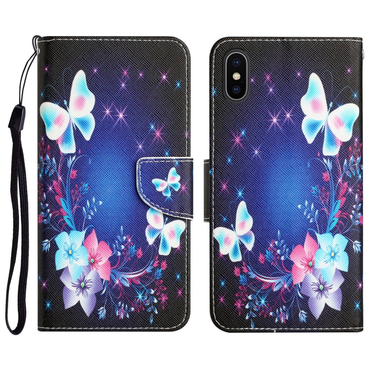 Colored Drawing Leather Phone Case, For iPhone XS Max