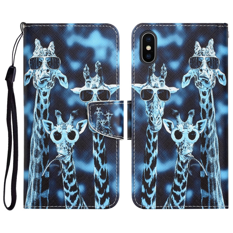 Colored Drawing Leather Phone Case, For iPhone XS Max