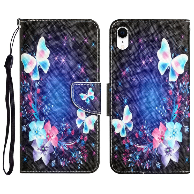 Colored Drawing Leather Phone Case, For iPhone XR