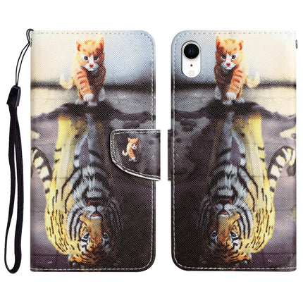 Colored Drawing Leather Phone Case, For iPhone XR