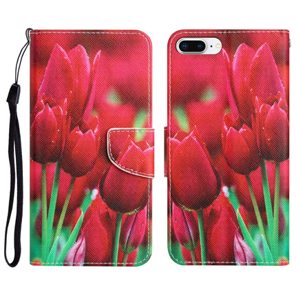 Colored Drawing Leather Phone Case, For iPhone 7 Plus / 8 Plus