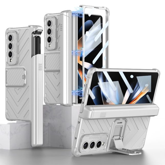 GKK Integrated Magnetic Armor Flip Phone Case With Pen Box, For Samsung Galaxy Z Fold4