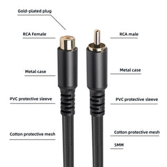 3709MF RCA Male to Female Audio & Video Extension Cable, 1.8m, 3m, 6m