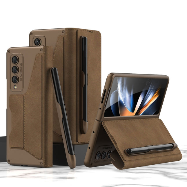GKK Armor Flip Leather Phone Case with Pen Slots, For Samsung Galaxy Z Fold4
