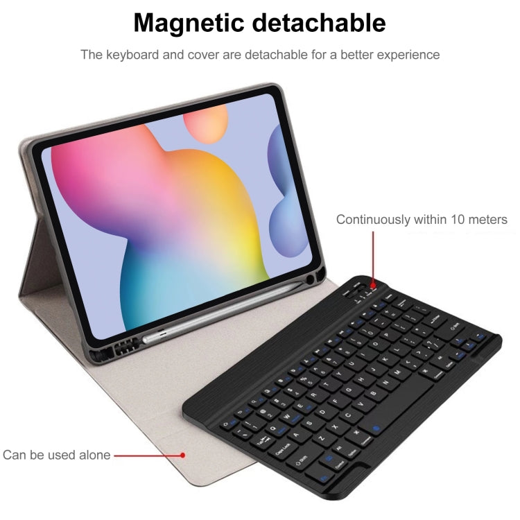 A7 Square Cap Bluetooth Keyboard Leather Case with Pen Slot