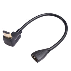 HDL-03 30cm HDMI Male Elbow to Female Adapter Cable, Left Angle, 90 Degrees, 270 Degrees