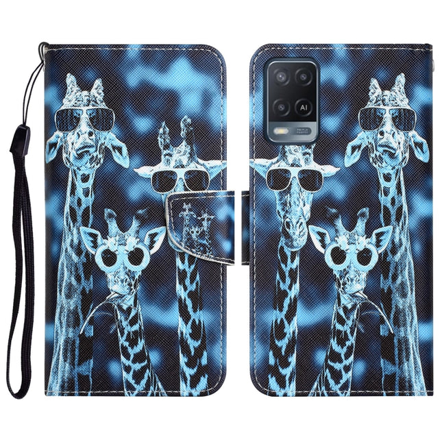 Colored Drawing Leather Phone Case, For OPPO A16