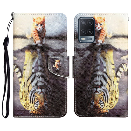 Colored Drawing Leather Phone Case, For OPPO A16