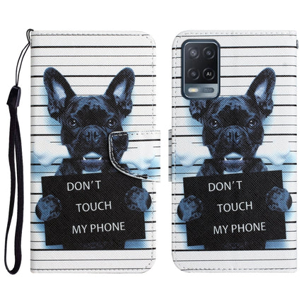 Colored Drawing Leather Phone Case, For OPPO A16