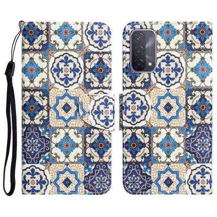 Colored Drawing Leather Phone Case, For OPPO A93 5G
