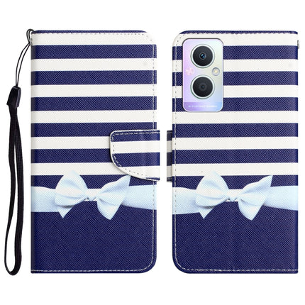 Colored Drawing Leather Phone Case, For OPPO A96 5G