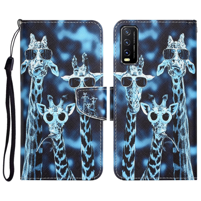 Colored Drawing Leather Phone Case, For vivo Y20 / Y12s