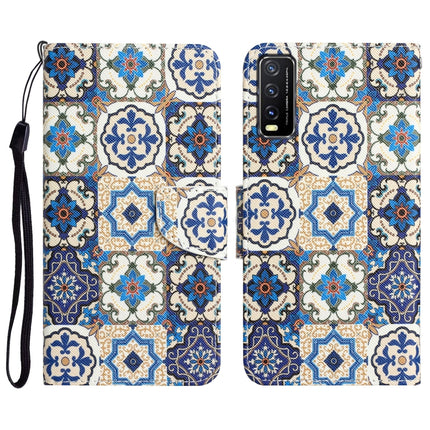 Colored Drawing Leather Phone Case, For vivo Y20 / Y12s